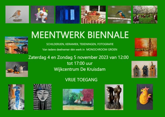Meentwerk Biënnale - Tentoonstelling op 4 en 5 november