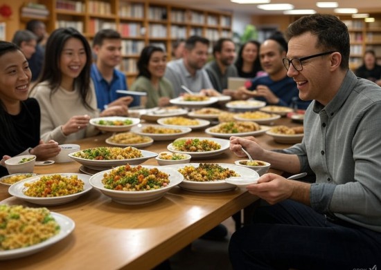 Samen delen, eten en elkaar ontmoeten Samen delen, eten en elkaar ontmoeten
