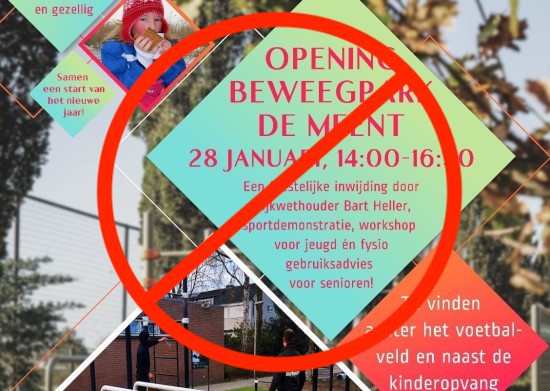 Opening beweegpark AFGELAST Opening beweegpark AFGELAST