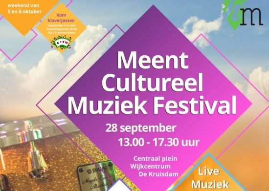 Meent Cultureel Muziek Festival - 28 September Meent Cultureel Muziek Festival - 28 September