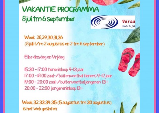 Zomerprogramma Jeugdwerk Zomerprogramma Jeugdwerk